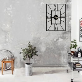 Wallity Reloj de pared decorativo Asalet en negro